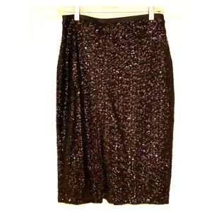 Black sequin skirt